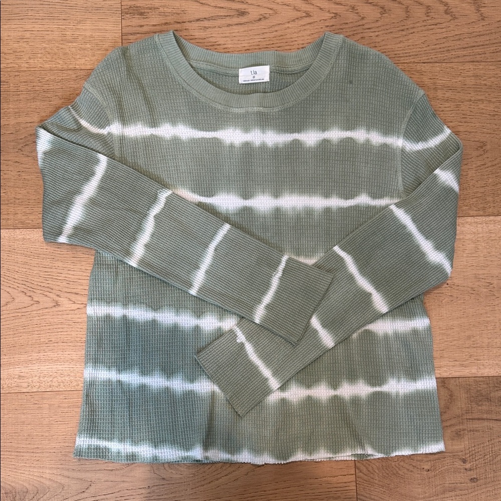T.La Kids Olive Tie-Dye Long Sleeve Tee